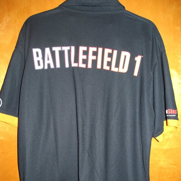 Gamestop Battlefield 1 Employee Promotional Uniform Polo Shirt XL Video Games - Picture 1 of 5